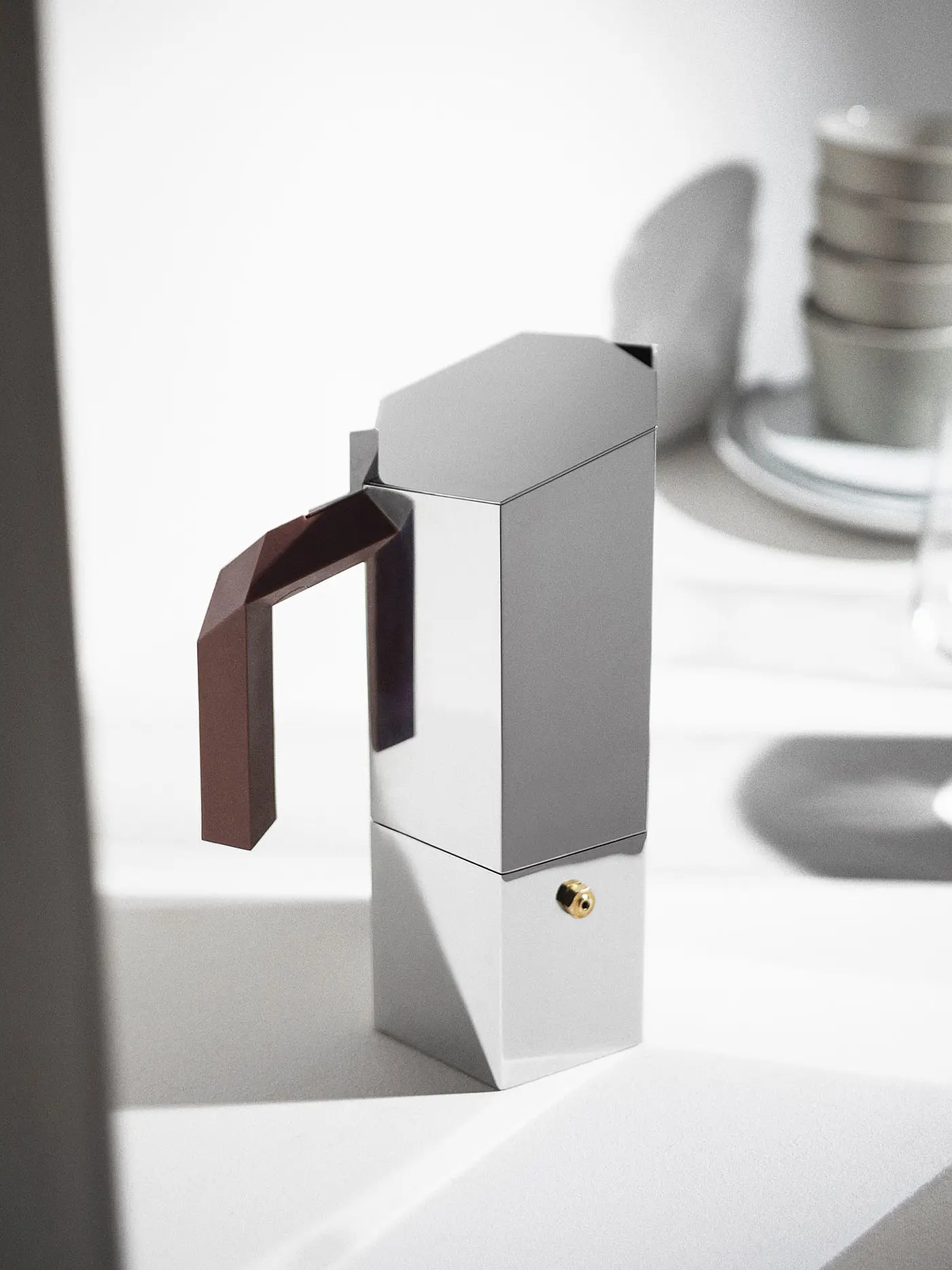 ALESSI | Espressokocher MENHIR 3 Tassen Edelstahl | 